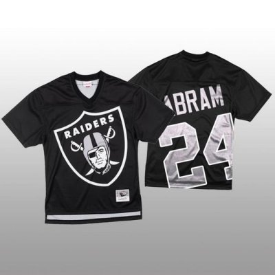 NFL Las Vegas Raiders 24 Johnathan Abram Black Men Mitchell  26 Nell Big Face Fashion Limited NFL Jersey