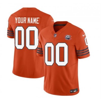 Men Women youth Chicago Bears Active Player Custom 2023 F U S E  Orange Throwback Limited Stitched Football Jersey