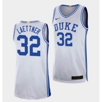 Duke Blue Devils Christian Laettner White Replica Men'S Jersey