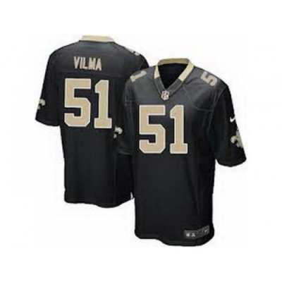 Nike New Orleans Saints 51 Jonathan Vilma Elite Black NFL Jersey