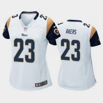 women cam akers los angeles rams white game jersey