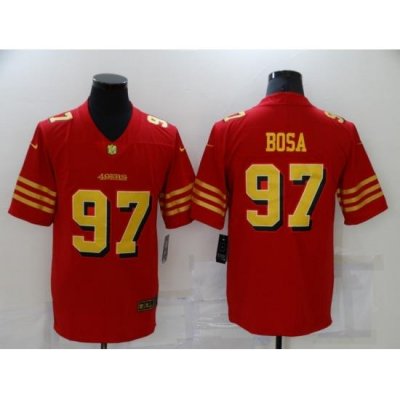 Men's San Francisco 49ers #97 Nick Bosa Red Gold Untouchable Limited Jersey