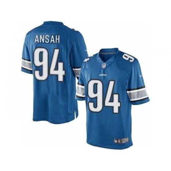 Nike Detroit Lions 94 Ziggy Ansah Blue Limited NFL Jersey