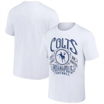 Men Indianapolis Colts White X Darius Rucker Collection Vintage Football T Shirt