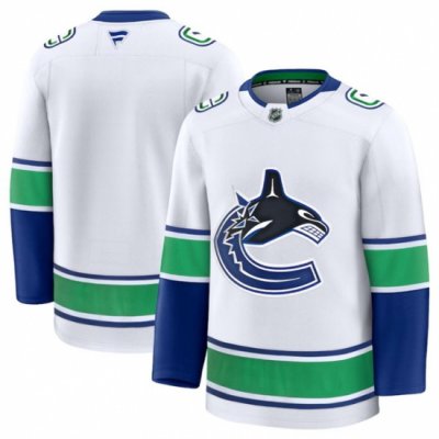 Men Vancouver Canucks Blank White 2024 25 Away Stitched Hockey Jersey