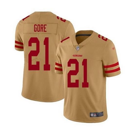 Men San Francisco 49ers 21 Frank Gore Golden Stitched jersey