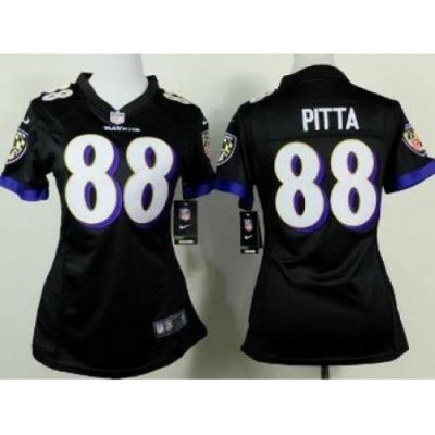 Women Nike Baltimore Ravens 88 Dennis Pitta Black NFL Jersey