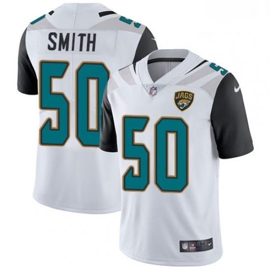 Men Nike Jacksonville Jaguars 50 Telvin Smith White Vapor Untouchable Limited Player NFL Jersey