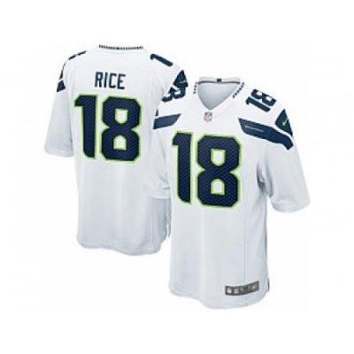 Nike Seattle Seahawks 18 Sidney Rice White Game NFL Jersey