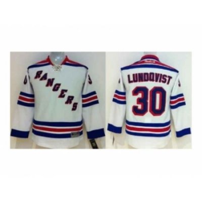 Youth NHL Jerseys New York Rangers #30 Lundqvist white