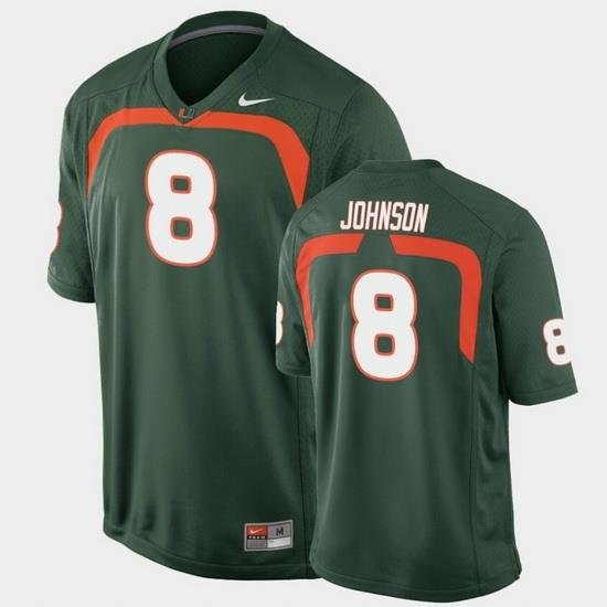 Men Miami Hurricanes Duke Johnson Game Green College Football Jersey