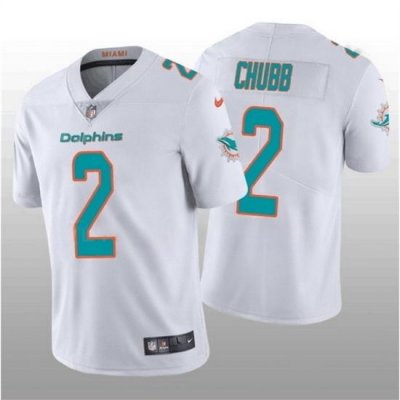 Men Miami Dolphins 2 Bradley Chubb 2022 White Vapor Untouchable Limited Stitched Jersey