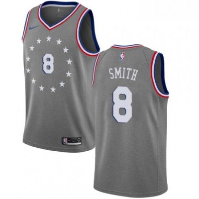 Youth Nike Philadelphia 76ers 8 Zhaire Smith Swingman Gray NBA Jersey City Edition