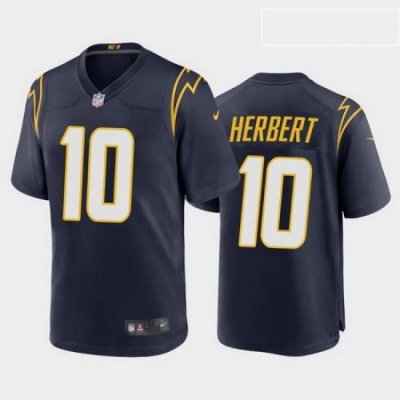 men justin herbert los angeles chargers navy alternate game jersey 2020