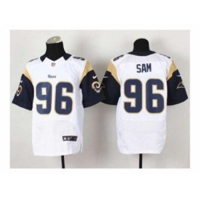 Nike St. Louis Rams 96 Michael Sam white Elite NFL Jersey