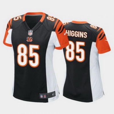 women tee higgins cincinnati bengals black game jersey