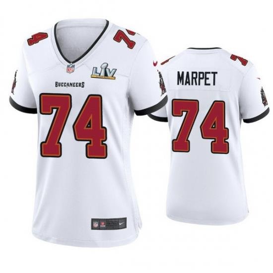 Women Ali Marpet Buccaneers White Super Bowl Lv Game Jersey