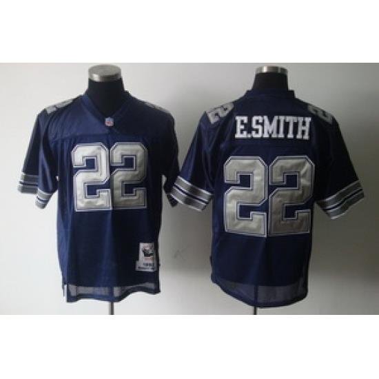 Dallas CoWboys 22 E.smith throWback blue jerseys