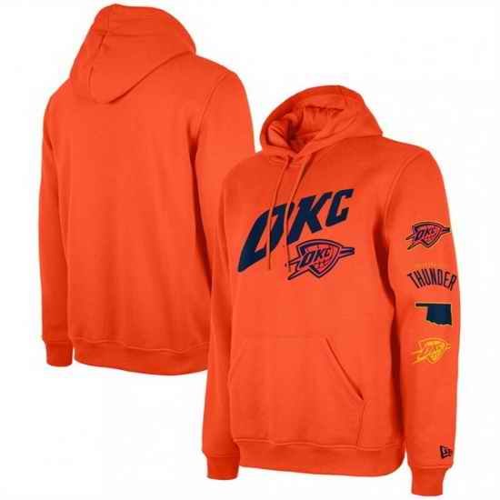 Men Oklahoma City Thunder Orange 2023 24 City Edition Pullover Hoodie