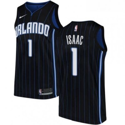 Youth Nike Orlando Magic 1 Jonathan Isaac Swingman Black Alternate NBA Jersey Statement Edition