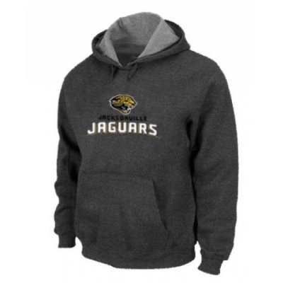 NFL Mens Nike Jacksonville Jaguars Authentic Logo Pullover Hoodie Dark Grey