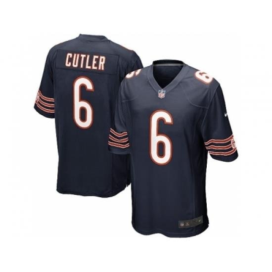 Nike Chicago Bears 6 Jay Cutler Game blue NFL Jersey