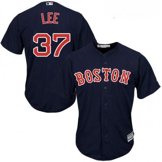 Youth Majestic Boston Red Sox 37 Bill Lee Replica Navy Blue Alternate Road Cool Base MLB Jersey