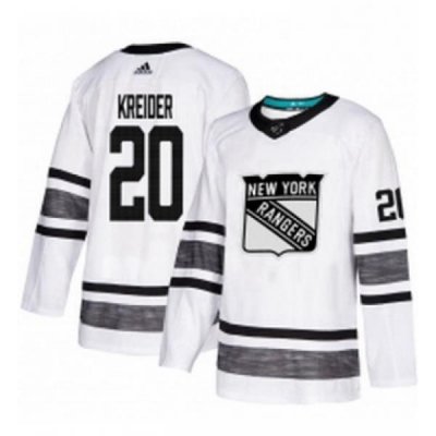 Mens Adidas New York Rangers 20 Chris Kreider White 2019 All Star Game Parley Authentic Stitched NHL Jersey