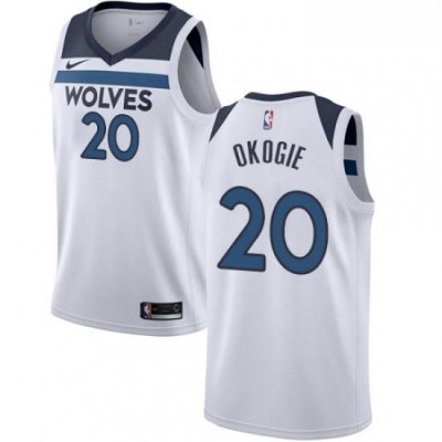 Youth Nike Minnesota Timberwolves 20 Josh Okogie Swingman White NBA Jersey Association Edition