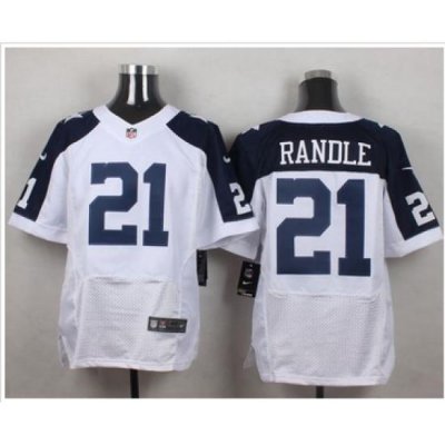 Nike Dallas Cowboys #21 Joseph Randle White Thanksgiving Throwback Men 27s Stitched NFL Elite Jersey