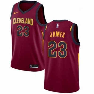 Mens Nike Cleveland Cavaliers 23 LeBron James Swingman Maroon Road NBA Jersey Icon Edition