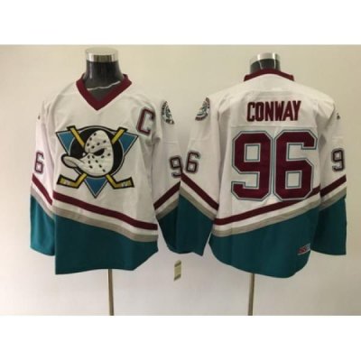 Ducks 96 Charlie Conway White CCM Jersey