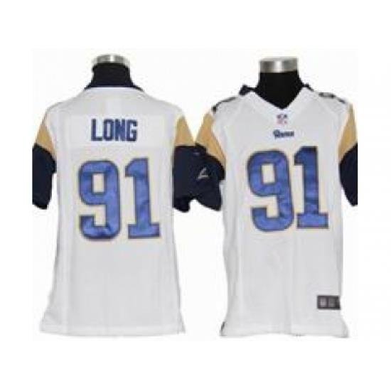 Youth Nike Youth St. Louis Rams #91 Chris Long White jerseys