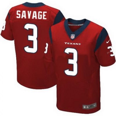 Nike Texans #3 Tom Savage Red Alternate Mens Stitched NFL Elite Jersey