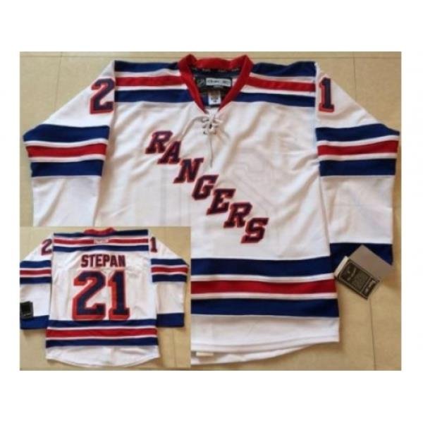 New York Rangers 21 Derek Stepan White NHL Jerseys