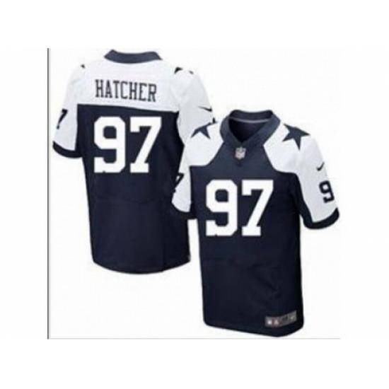 Nike Dallas CoWboys 97 Jason Hatcher blue Elite thankgivings NFL Jersey