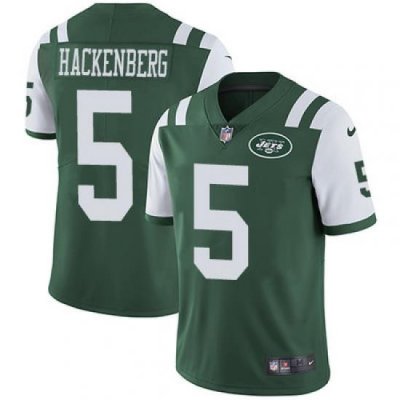 Nike Jets #5 Christian Hackenberg Green Team Color Mens Stitched NFL Vapor Untouchable Limited Jersey