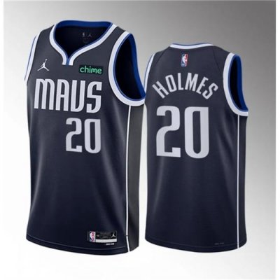 Men Dallas Mavericks 20 Richaun Holmes Navy 2023 Draft Statement Edition Stitched Basketball Jersey