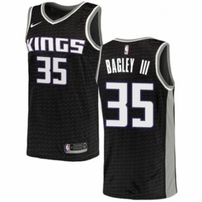 Youth Nike Sacramento Kings 35 Marvin Bagley III Swingman Black NBA Jersey Statement Edition