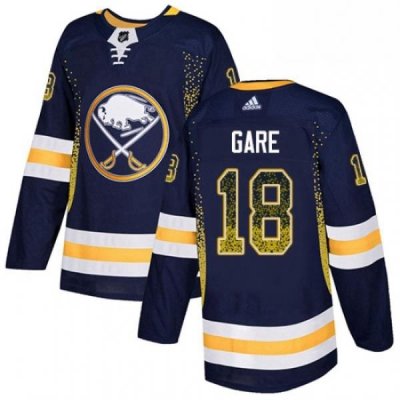 Mens Adidas Buffalo Sabres 18 Danny Gare Authentic Navy Blue Drift Fashion NHL Jersey