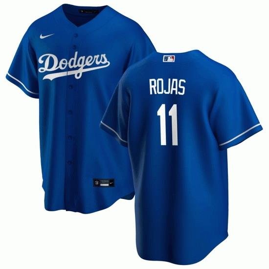 Men Los Angeles Dodgers 11 Miguel Rojas Vargas blue Cool Base Stitched Baseball Jersey