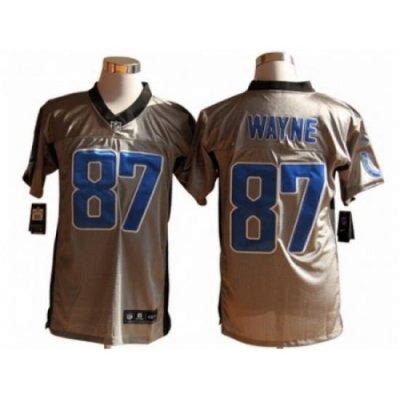 Nike Indianapolis Colts 87 Reggie Wayne Grey Elite ShadoW NFL Jersey