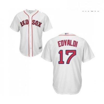 Mens Boston Red Sox 17 Nathan Eovaldi Replica White Home Cool Base Baseball Jersey