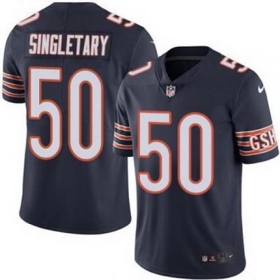 Nike Bears #50 Mike Singletary Navy Blue Team Color Mens Stitched NFL Vapor Untouchable Limited Jersey