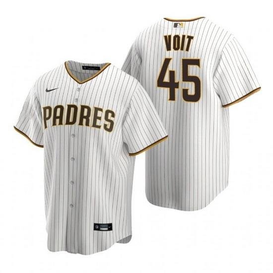 Men San Diego Padres 45 Luke Voit White Cool Base Stitched Jerse