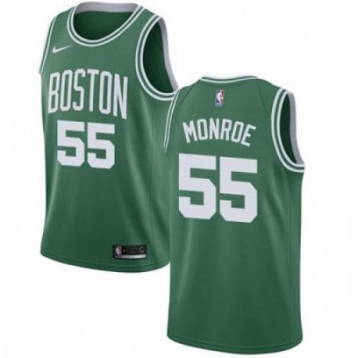 Mens Nike Boston Celtics 55 Greg Monroe Swingman GreenWhite No Road NBA Jersey Icon Edition