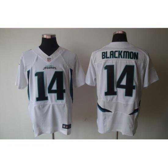 Nike Jacksonville Jaguars 14 Justin Blackmon White Elite NFL Jersey