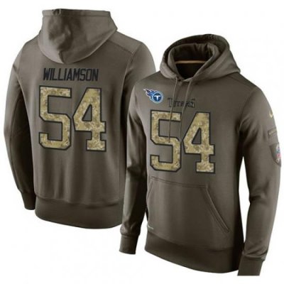 NFL Nike Tennessee Titans 54 Avery Williamson Green Salute To Service Mens Pullover Hoodie