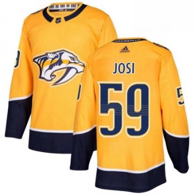 Mens Adidas Nashville Predators 59 Roman Josi Premier Gold Home NHL Jersey