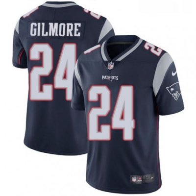 Youth Nike New England Patriots 24 Stephon Gilmore Navy Blue Team Color Vapor Untouchable Limited Player NFL Jersey